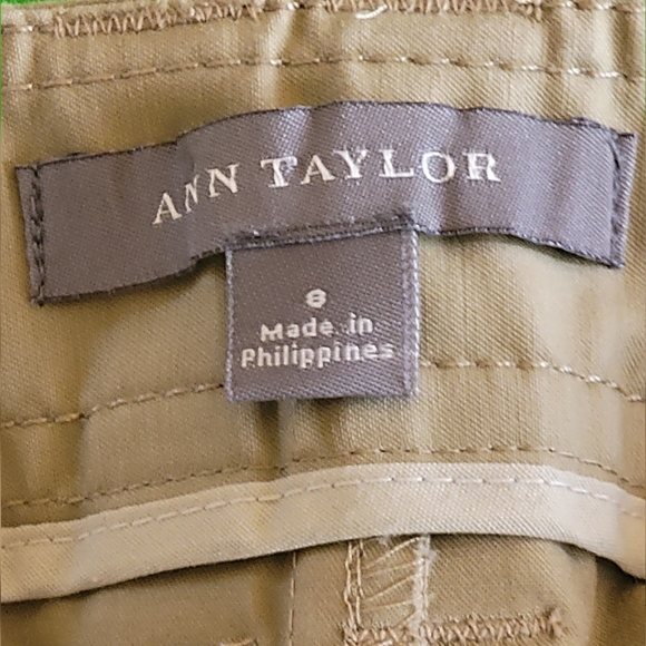 ANN TAYLOR Khaki Button Down Midi Skirt - Picture 4 of 6